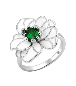 Серебряное кольцо с эмалью ‒ Mirserebra925.ru