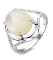 Серебряное кольцо с перламутром ‒ Mirserebra925.ru