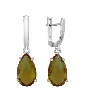 Серебряные серьги с султанитом ‒ Mirserebra925.ru