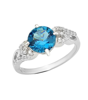 Серебряное кольцо с лондон топазом кварц ‒ Mirserebra925.ru