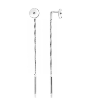 Серебряные серьги с цирконом ‒ Mirserebra925.ru