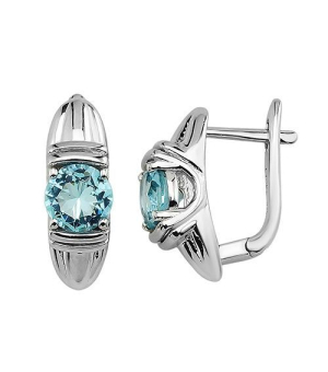 Серебряные серьги с цирконом ‒ Mirserebra925.ru