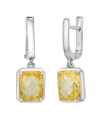 Серебряные серьги с цирконом ‒ Mirserebra925.ru