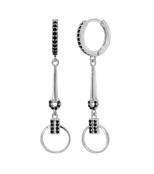 Серебряные серьги с цирконом ‒ Mirserebra925.ru