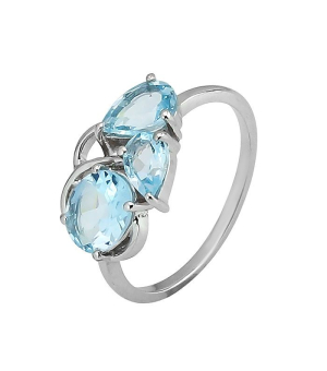 Серебряное кольцо с топазом ‒ Mirserebra925.ru