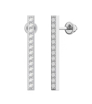 Серебряные серьги с цирконом ‒ Mirserebra925.ru