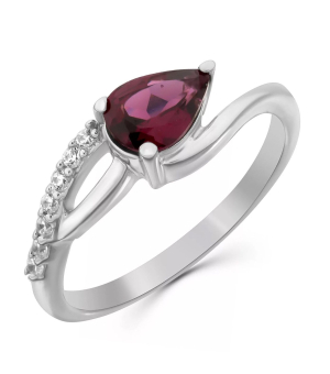 Серебряное кольцо с родолитом – Mirserebra925.ru