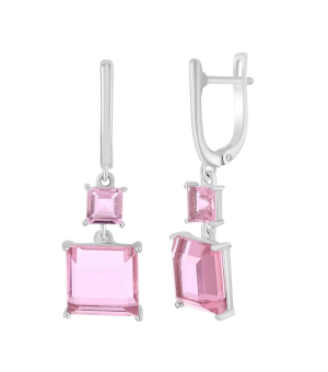 Серебряные серьги с морганитом – Mirserebra925.ru