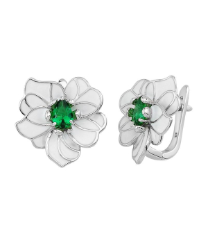 Серебряные серьги с эмалью ‒ Mirserebra925.ru