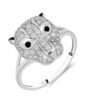 Серебряное кольцо с цирконом ‒ Mirserebra925.ru