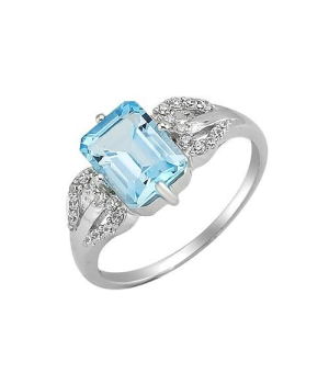 Серебряное кольцо с топазом ‒ Mirserebra925.ru