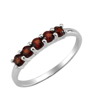 Серебряное кольцо с гранатом – Mirserebra925.ru