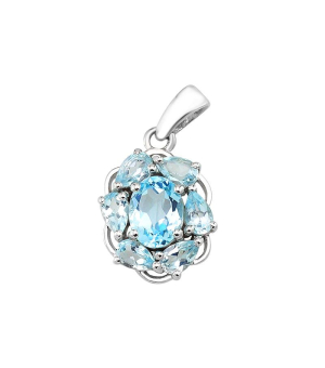 Серебряная подвеска с топазом ‒ Mirserebra925.ru