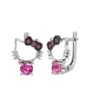 Серебряные серьги с эмалью ‒ Mirserebra925.ru