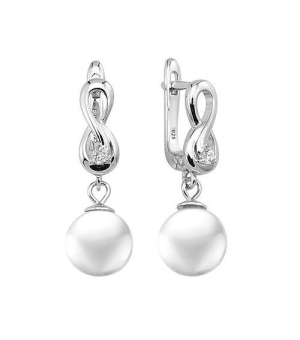 Серебряные серьги с жемчугом ‒ Mirserebra925.ru
