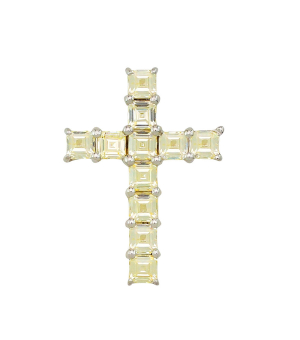 Серебряный крестик с цирконом крайола – Mirserebra925.ru