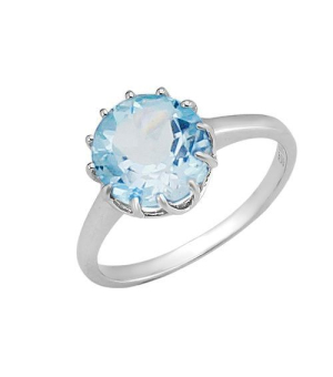 Серебряное кольцо с топазом ‒ Mirserebra925.ru