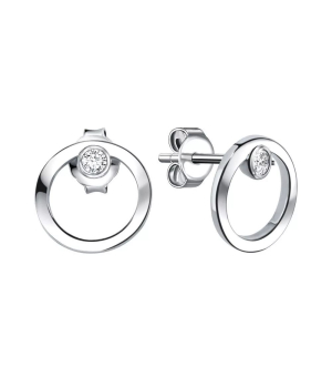 Серебряные серьги с цирконом ‒ Mirserebra925.ru