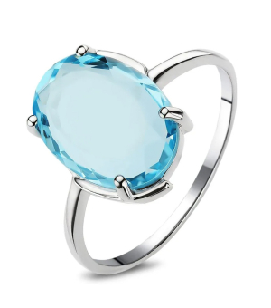 Серебряное кольцо с топазом ‒ Mirserebra925.ru