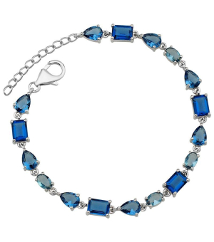 Серебряный браслет с лондон топазом кварц – Mirserebra925.ru