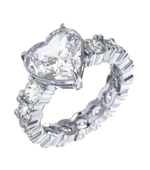 Серебряное кольцо с цирконом ‒ Mirserebra925.ru