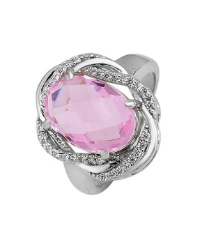 Серебряное кольцо с морганитом – Mirserebra925.ru