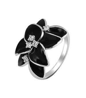 Серебряное кольцо с эмалью ‒ Mirserebra925.ru