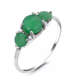 Серебряное кольцо с изумрудом – Mirserebra925.ru