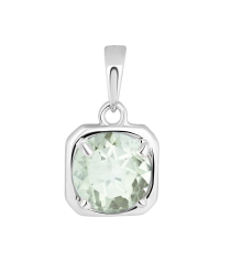 Серебряная подвеска с зеленым аметистом – Mirserebra925.ru