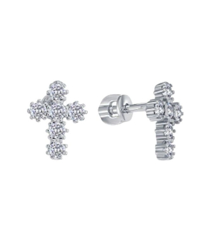 Серебряные серьги с цирконом ‒ Mirserebra925.ru