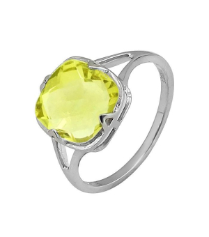 Серебряное кольцо с лимонным топазом – Mirserebra925.ru