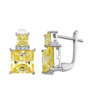 Серебряные серьги с цирконом ‒ Mirserebra925.ru