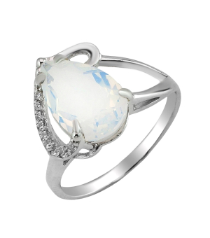 Серебряное кольцо с лунным камнем – Mirserebra925.ru