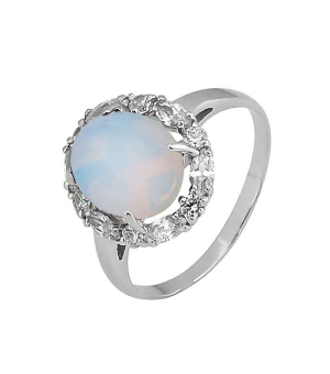 Серебряное кольцо с лунным камнем – Mirserebra925.ru