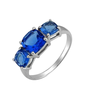 Серебряное кольцо с танзанитом ‒ Mirserebra925.ru