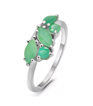 Серебряное кольцо с изумрудом – Mirserebra925.ru
