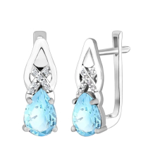 Серебряные серьги с топазом ‒ Mirserebra925.ru