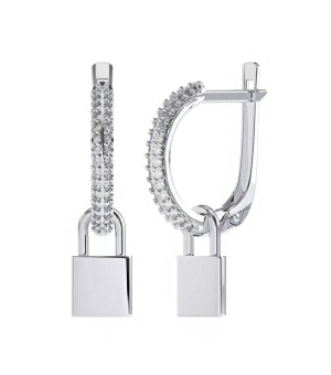 Серебряные серьги с цирконом ‒ Mirserebra925.ru