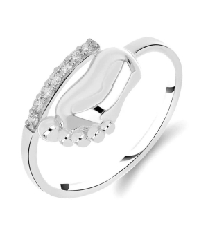 Серебряное кольцо с цирконом ‒ Mirserebra925.ru