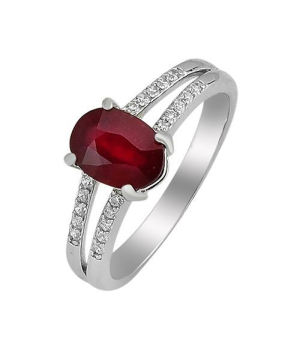 Серебряное кольцо с рубином – Mirserebra925.ru