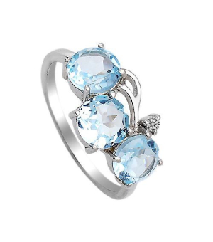 Серебряное кольцо с топазом ‒ Mirserebra925.ru