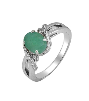 Серебряное кольцо с изумрудом – Mirserebra925.ru