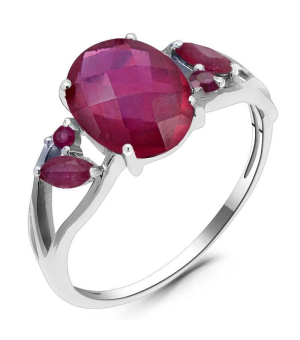 Серебряное кольцо с рубином – Mirserebra925.ru
