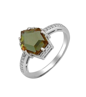 Серебряное кольцо с султанитом ‒ Mirserebra925.ru