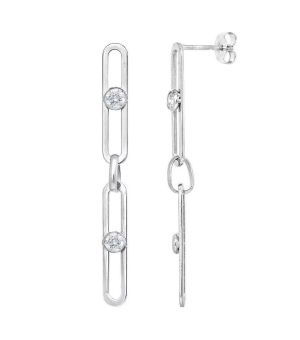 Серебряные серьги с цирконом ‒ Mirserebra925.ru