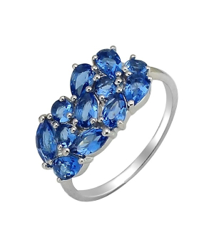 Серебряное кольцо с танзанитом ‒ Mirserebra925.ru