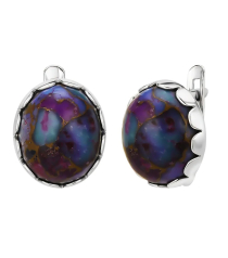 Серебряные серьги с бирюзой ‒ Mirserebra925.ru