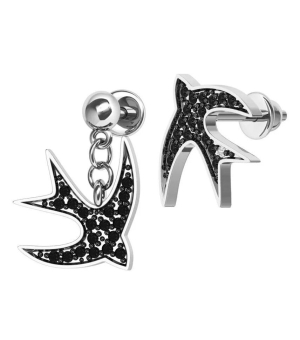 Серебряные серьги с цирконом ‒ Mirserebra925.ru