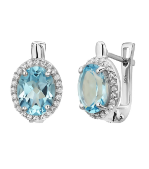 Серебряные серьги с топазом ‒ Mirserebra925.ru