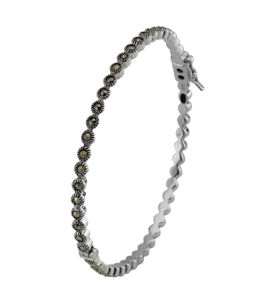 Серебряный браслет с марказитом ‒ Mirserebra925.ru